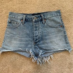 embroidered Denim shorts